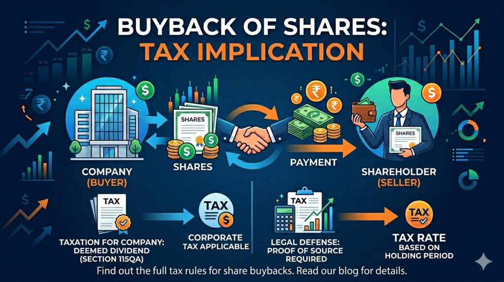 Buyback of shares FY 2026-27 tax comparison